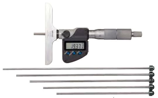 Depth Micrometer SERIES 329, 129 - Interchangeable rod type