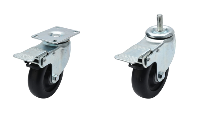 Light Load PP Casters Swivel Type With Stopper (E-DL4-22PP-75) 