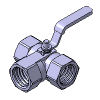 Valves for various applications（Supply Side, Plumbing Thread Nominal：1/2B） Horizontal Type 3-direction