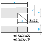 MISUMI Rectangular Shank 3X