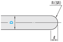 Ejector Pins With Tip Process（Head thickness：4mm(T4)） B