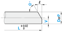 Ejector Pins With Tip Process（Head thickness：4mm(T4)） 2G