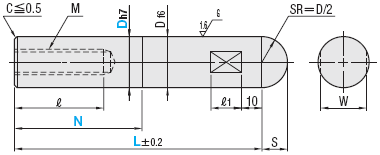 Angled Pins Tapped, for spanner