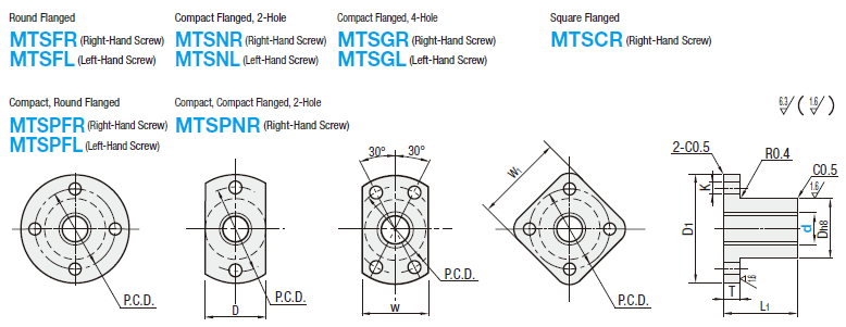 Lead Screw Nuts - Flanged:Related Image