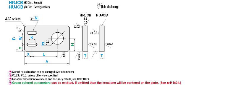 Flat Bars Mounting Plates/Brackets/B Dim. Selectable:Related Image