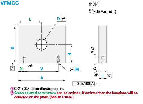 6 Surface Milled Mounting Plates/Brackets/Side Hole Type:Related Image