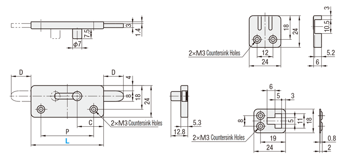 Flat Latch (2-Hole Type): Related Image