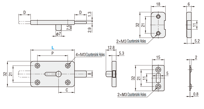 Flat Latch (4-Hole Type): Related Image