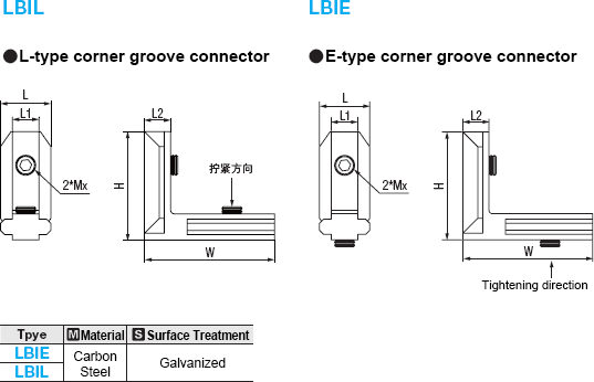 Hidden bracket for series profiles with groove width of 8mm
