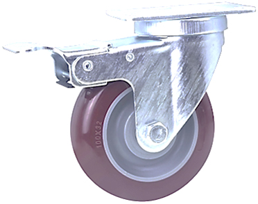Economic type Light load caster Urethane wheel Universal type with brake