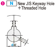 MISUMI timing pulley shaft hole N keyway hole and threaded hole specifications