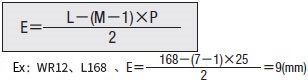 Economic type Linear Guide Length Specified Type Dimension E Calculation Formula