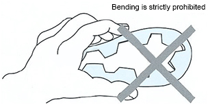 It is strictly forbidden to bend the belt, which easily causes breakage