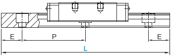 Economy series Linear Guide Length Specified Type E Dimension Calculation Formula