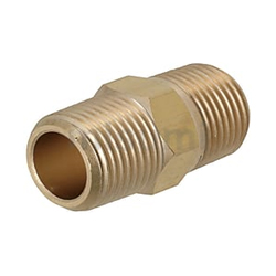 Economy Series Screw-In Fittings for Low Pressure, Brass, Equal Dia., Threaded Nipple