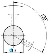 110310697949 Timing pulley shaft bore P round hole and threaded hole specifications