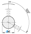 110310698039 Timing pulley shaft bore P round hole and threaded hole specifications