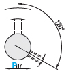 110300405850 Timing pulley shaft bore P round hole and threaded hole specifications