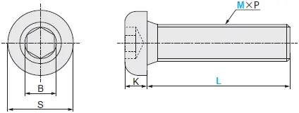 ISO7380 Dimensional Drawing