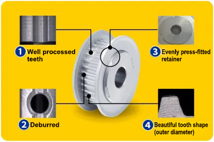 Features of MISUMI Timing Pulleys S8M timing pulley