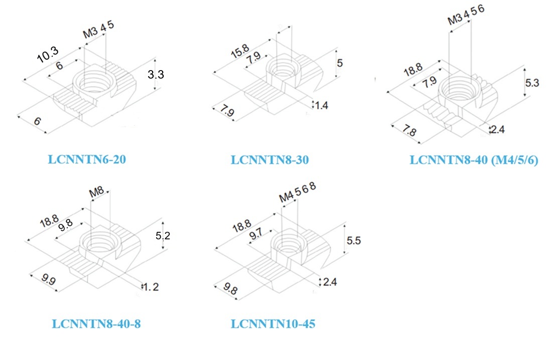 T-Nut For Aluminum Frames_VNM | MISUMI | MISUMI Vietnam