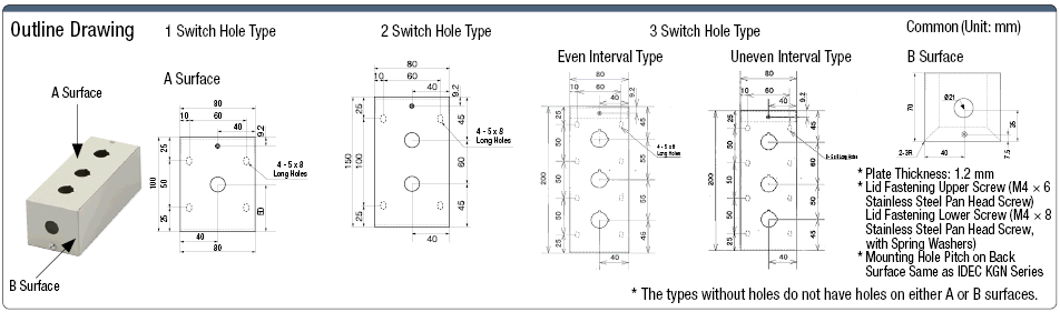 Single Unit Steel Standard Switch Box W80 x H70:Related Image