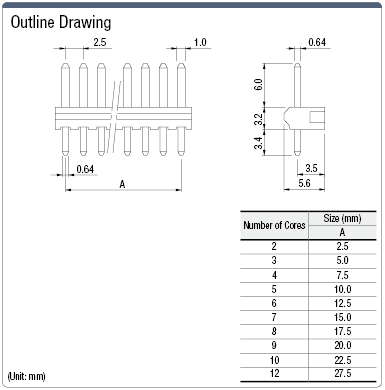 NH Connector Pin Header (Vertical Mounting):Related Image