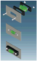 D-sub Connector Panel Mounting Accessory (Dedicated for Gender Changer): Related Image