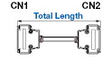 Serial RS232C 25 Core ⇔ 25 Core Straight Connection Cable (with DDK Connectors):Related Image