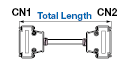 Serial RS232C 25 Core ⇔ 25 Core Crossover Connection Cable (with Misumi Original Connectors):Related Image