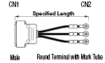 Serial Discrete Wire Cable with D-Sub Hooded Connector (with DDK Connectors):Related Image