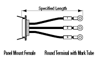 Centronics Discrete Wire Cable with Hooded Connector (with Misumi Original Connector):Related Image