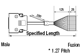 IEEE1284 (MDR) Round Cable (with 3M Connectors):Related Image