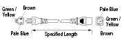 Freely Adjustable Length - 3-Core Plug ⇔ IEC60320 Socket:Related Image