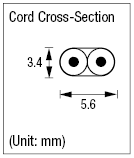 AC Cord - Fixed Length (CCC) - Single-Sided Cutoff Plug:Related Image