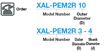 Máy nghiền đầu vuông cacbua dòng XAL, mô hình chiều dài sáo 2 ống / 3D: Hình ảnh liên quan