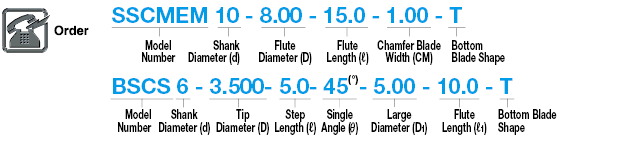 Carbide Straight Blade Square End Mill, 2-Flute, Stepped Type:Related Image