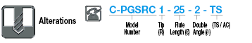 Pinpoint Gate (SR) Cutter, for SR Machining / 2-Flute, Straight Blade:Related Image