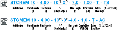 Carbide Straight Blade Tapered End Mill, 2-Flute, with Chamfering Blade:Related Image