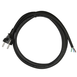 Power Cord (Side Grounded, Straight Type)