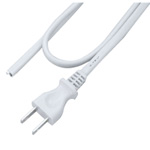 AC Cord - with One-End 2P, Uses Oval-Shaped Cord