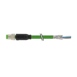 Fieldbus Connector Ethernet M8 Open-end