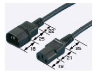 AC Cord, Fixed Length (PSE, UL, CSA), With Both Ends (Product Simultaneously Certified in 3 Countries), Connector Type: Straight