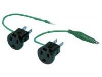 Adapter-2-Prong + Ground ⇔ 2-Prong + Alligator Clip (ME2985) 