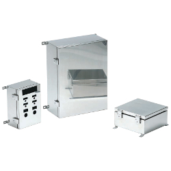 Opening and Closing Stainless Steel Box with External Mounting Feet, SLM Series
