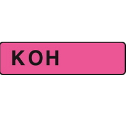 Warning Label: KOH