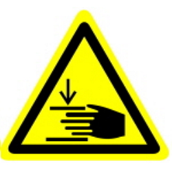 Warning Label: Hand jamming