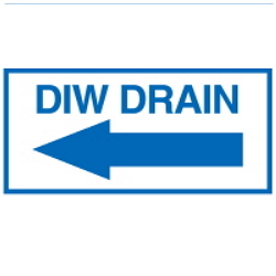 Warning Label: DIW DRAIN