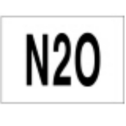 Warning Label: N2O-Transparent label