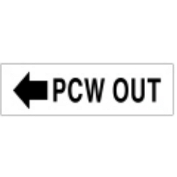 Warning Label: PCW OUT-Transparent Label